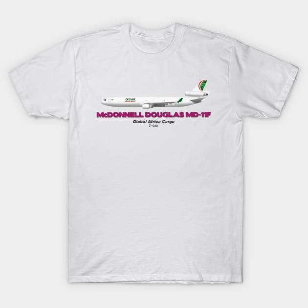 McDonnell Douglas MD-11F - Global Africa Cargo T-Shirt by TheArtofFlying